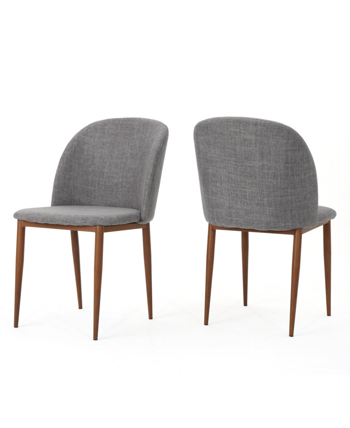Noble House Anastasia Dining Chairs Set, 2 Piece In Light Gray