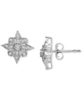 Diamond Cluster Stud Earrings (1/10 ct. t.w.) in Sterling Silver, Created for Macy's - Sterling Silver