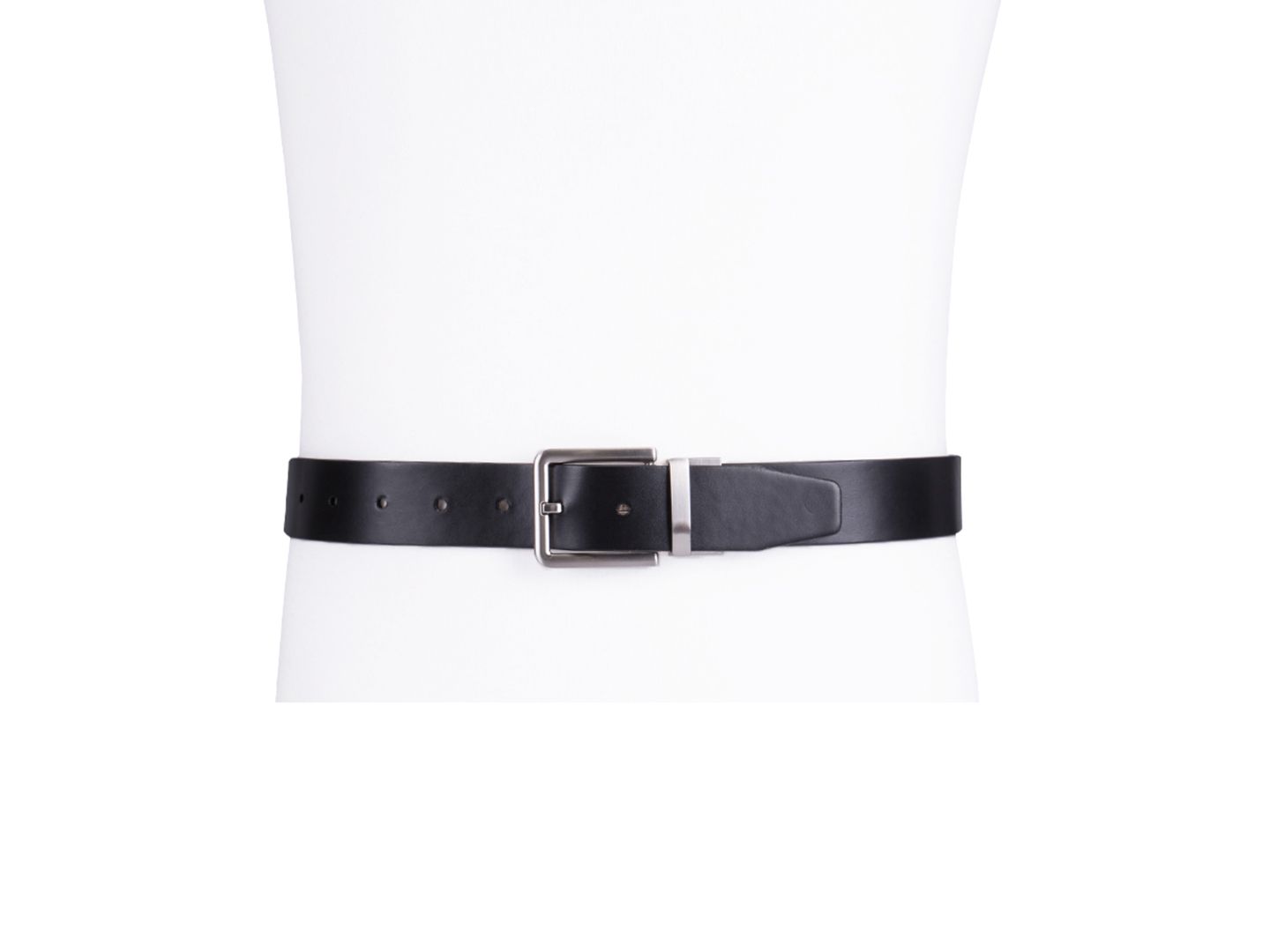 Мужской ремень Calvin Klein Micro Logo Strap Reversible Casual Belt, цвет: Чёрный — фото 7