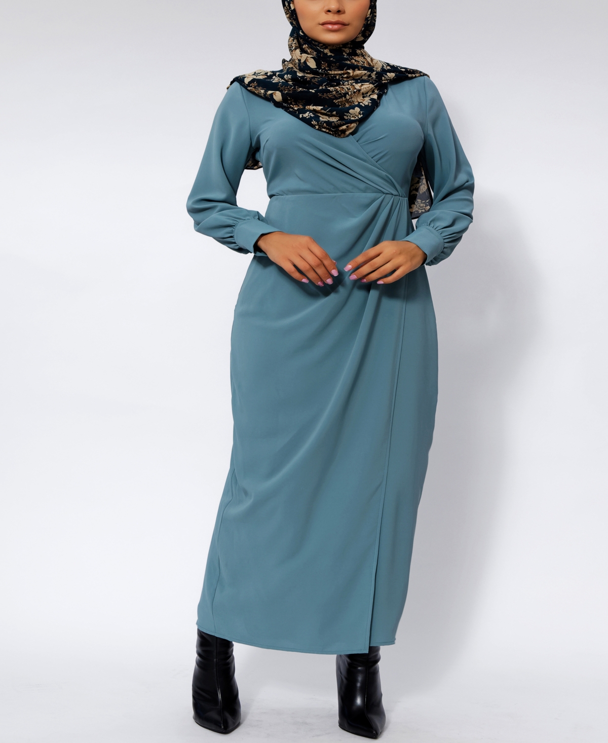 Urban Modesty Women's Maxi Dress In Sea Blue