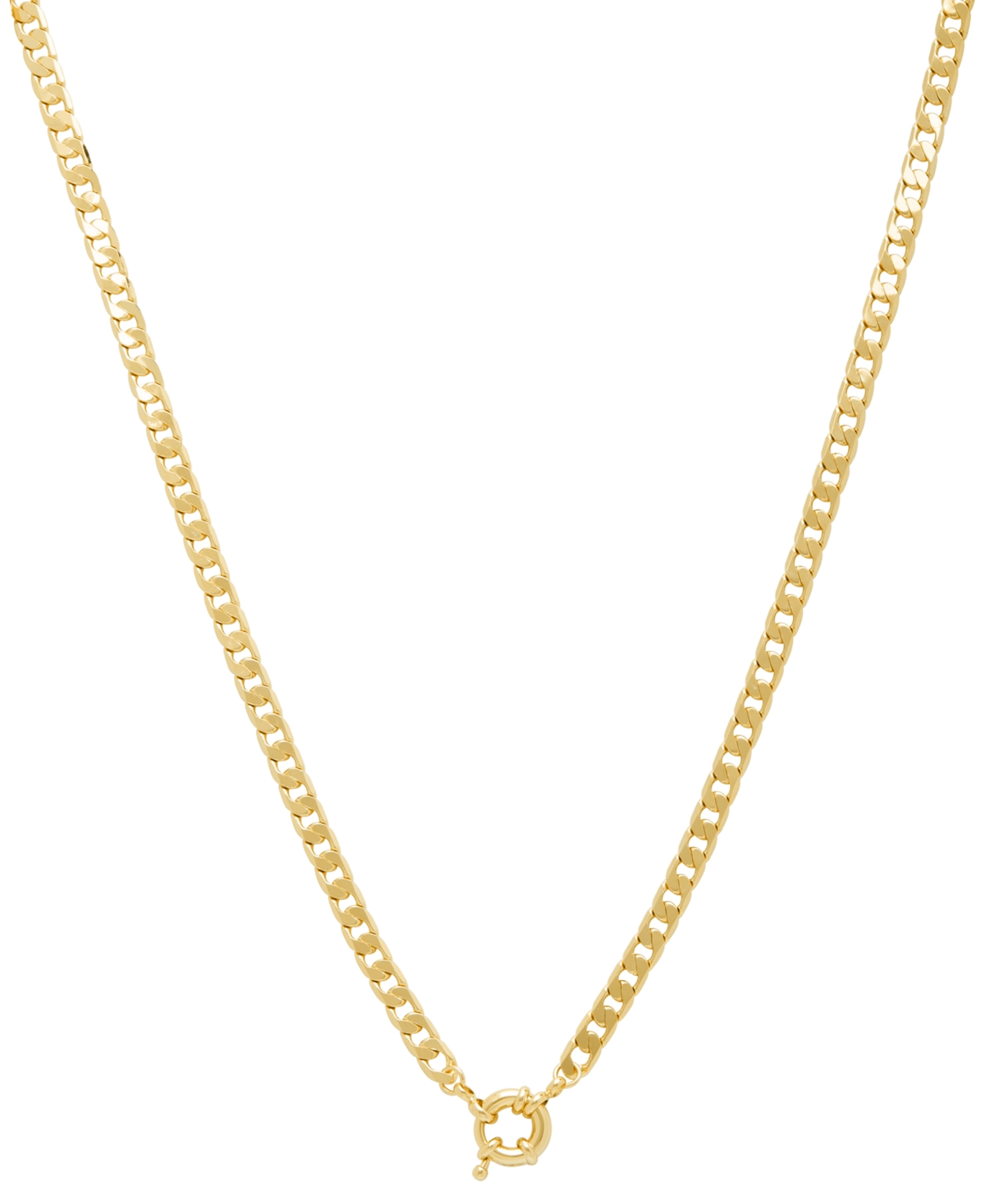 Women's Curb Chain Necklace 18" + 2" extender - Gold Plated