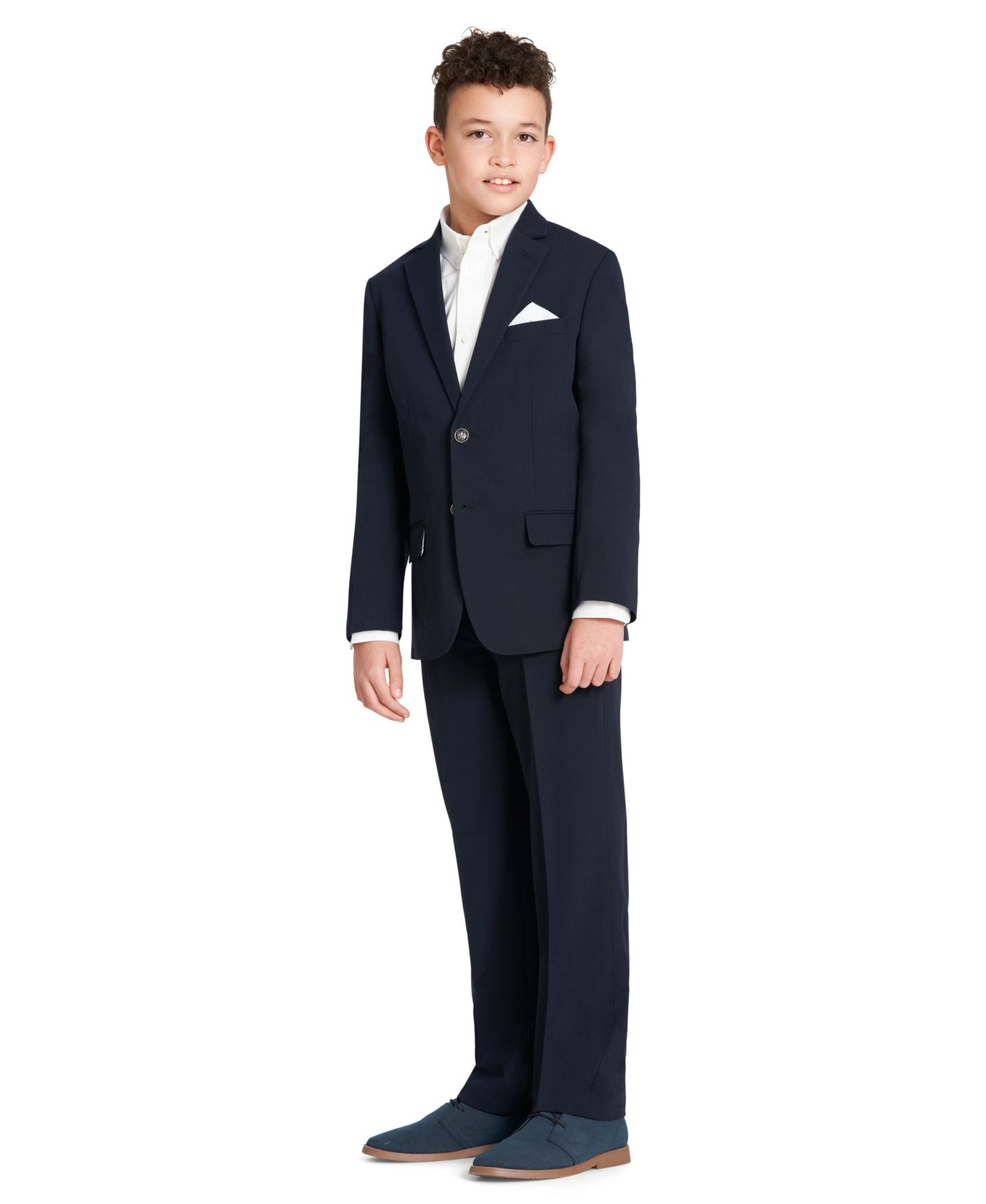 Комплекты Tommy Hilfiger Alexander Bi-Stretch Blazer and Pants, Separates для мальчиков, цвет: Тёмно-синий — фото 1