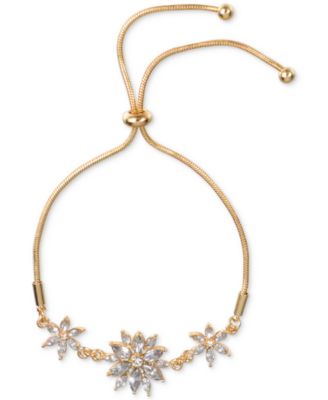Photo 1 of INC International Concepts Gold-Tone Mixed Crystal Flower Slider Bracelet, Created for Macy's