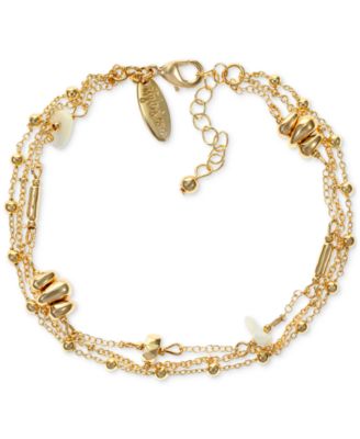 Photo 1 of Style & Co Gold-Tone Bead Multi-Chain Anklet,