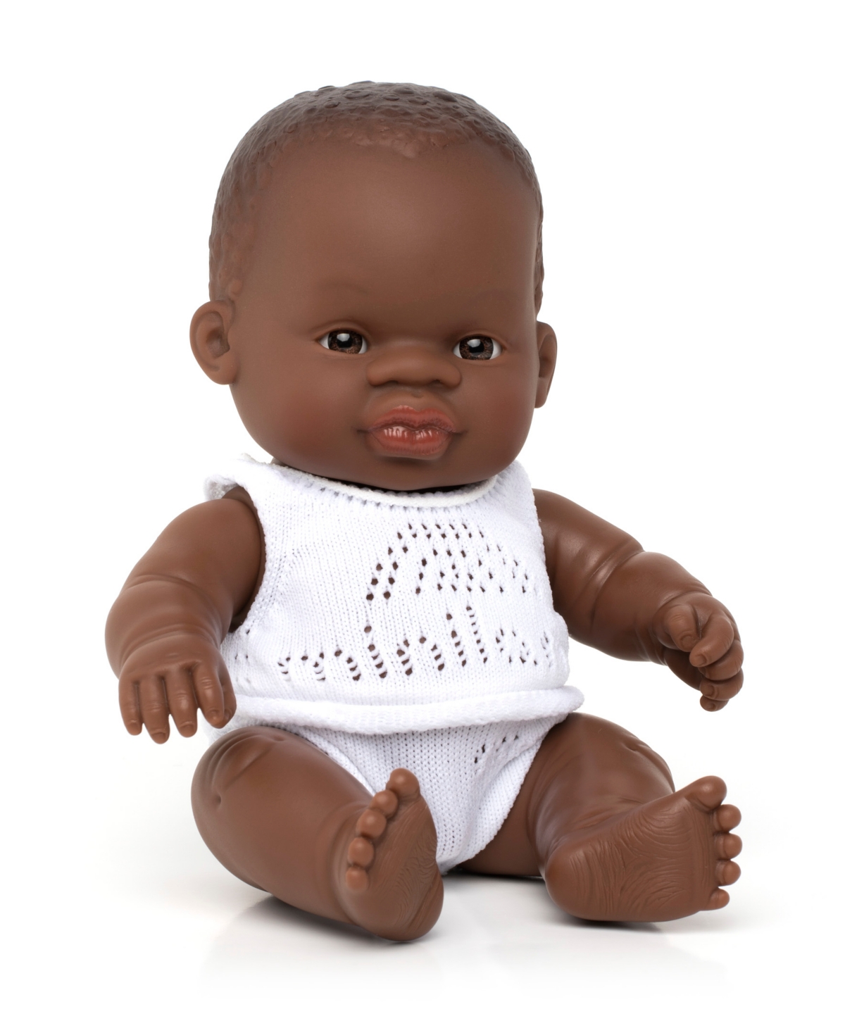 Shop Miniland 8.75" Newborn Baby Doll African Boy Set, 3 Piece In No Color