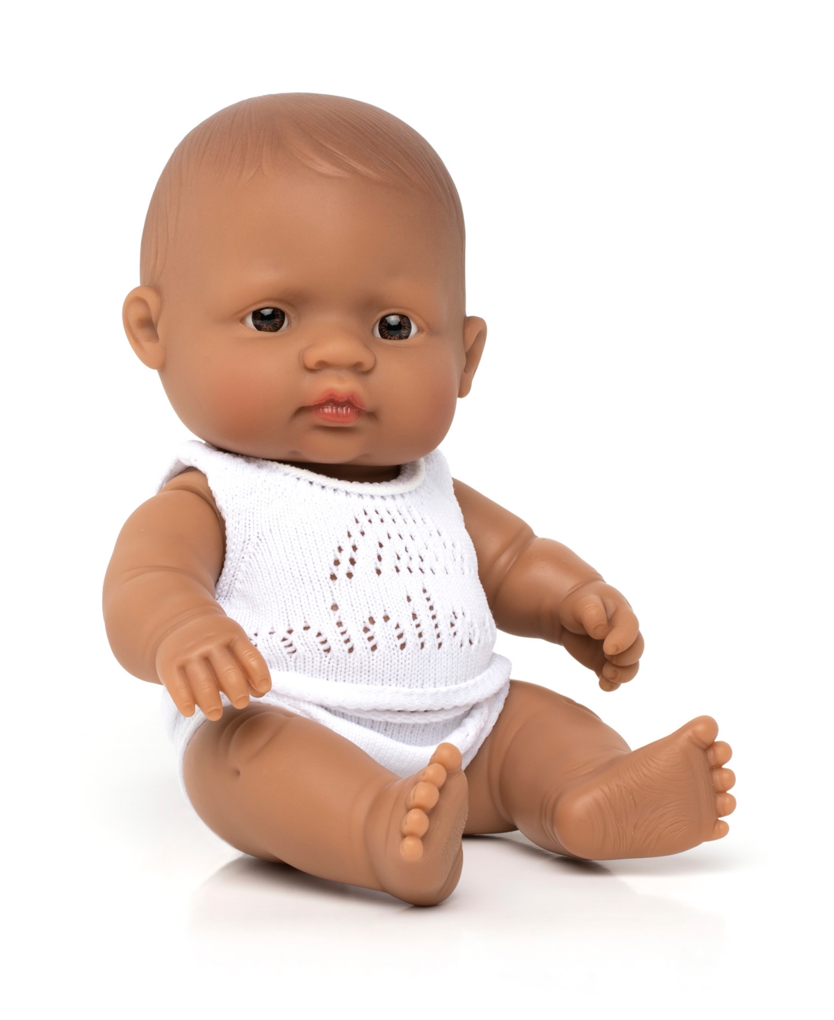 Miniland 8.75" Newborn Baby Doll Hispanic Girl Set , 3 Piece In No Color