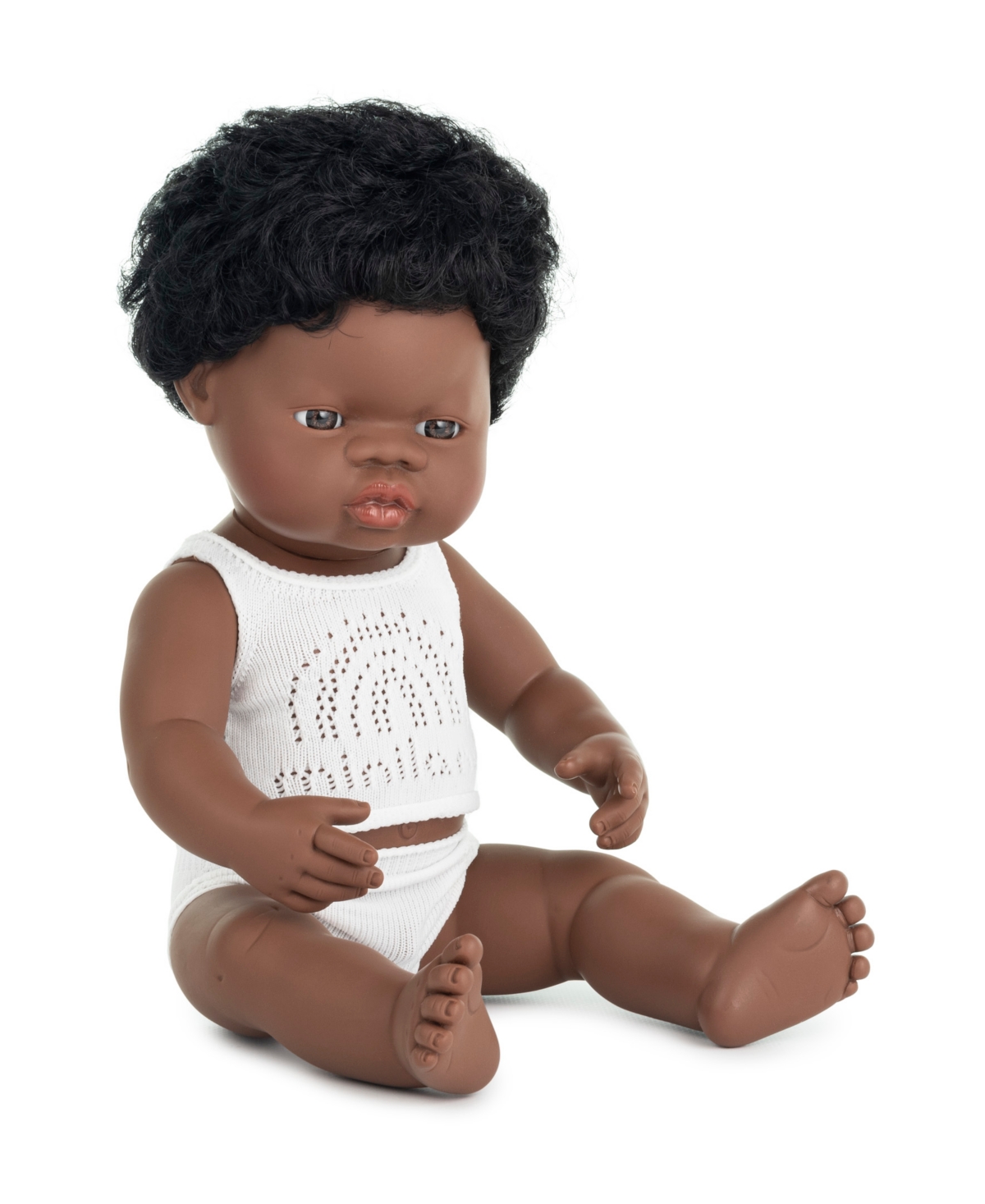 Miniland Kids' 15" Baby Doll African Boy Set, 3 Piece In No Color