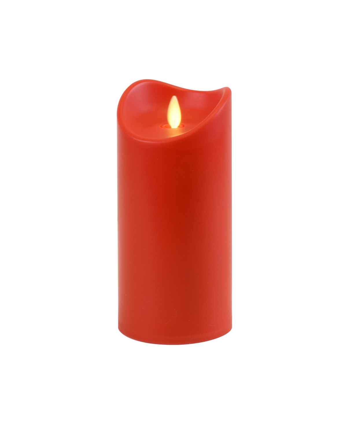 Jh Specialties Inc/lumabase Battery Operated 5" Pillar Candle With Moving Flame In Red