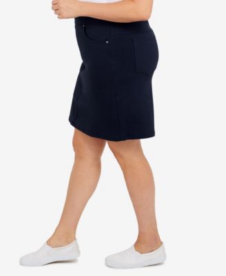 Plus Size Essentials Tech Stretch Pull On Skort with Elastic Wasitband