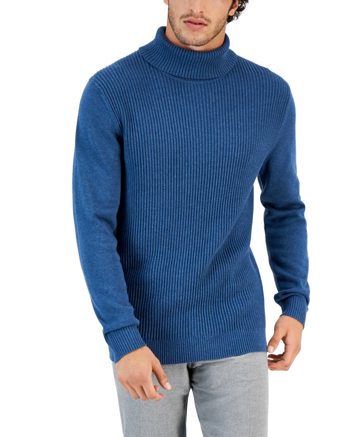 Cotton turtleneck men sale