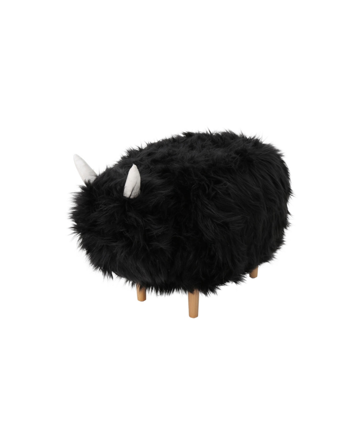 NOBLE HOUSE LEVI FURRY YAK OTTOMAN 