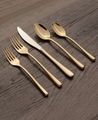 Samantha Gold Mirror 20-Piece Flatware Set, Service for 4