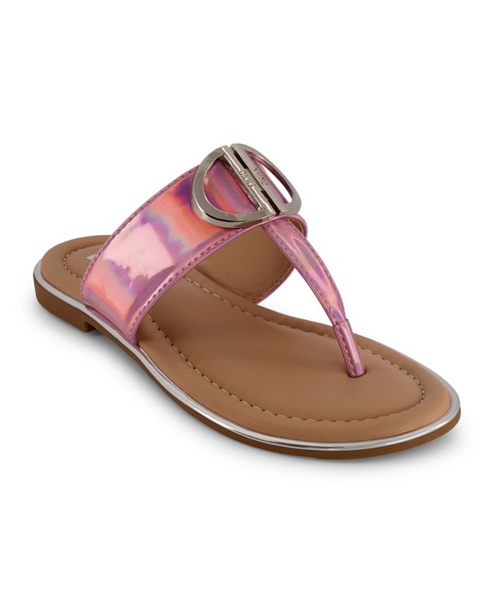Girl in thong sandals store
