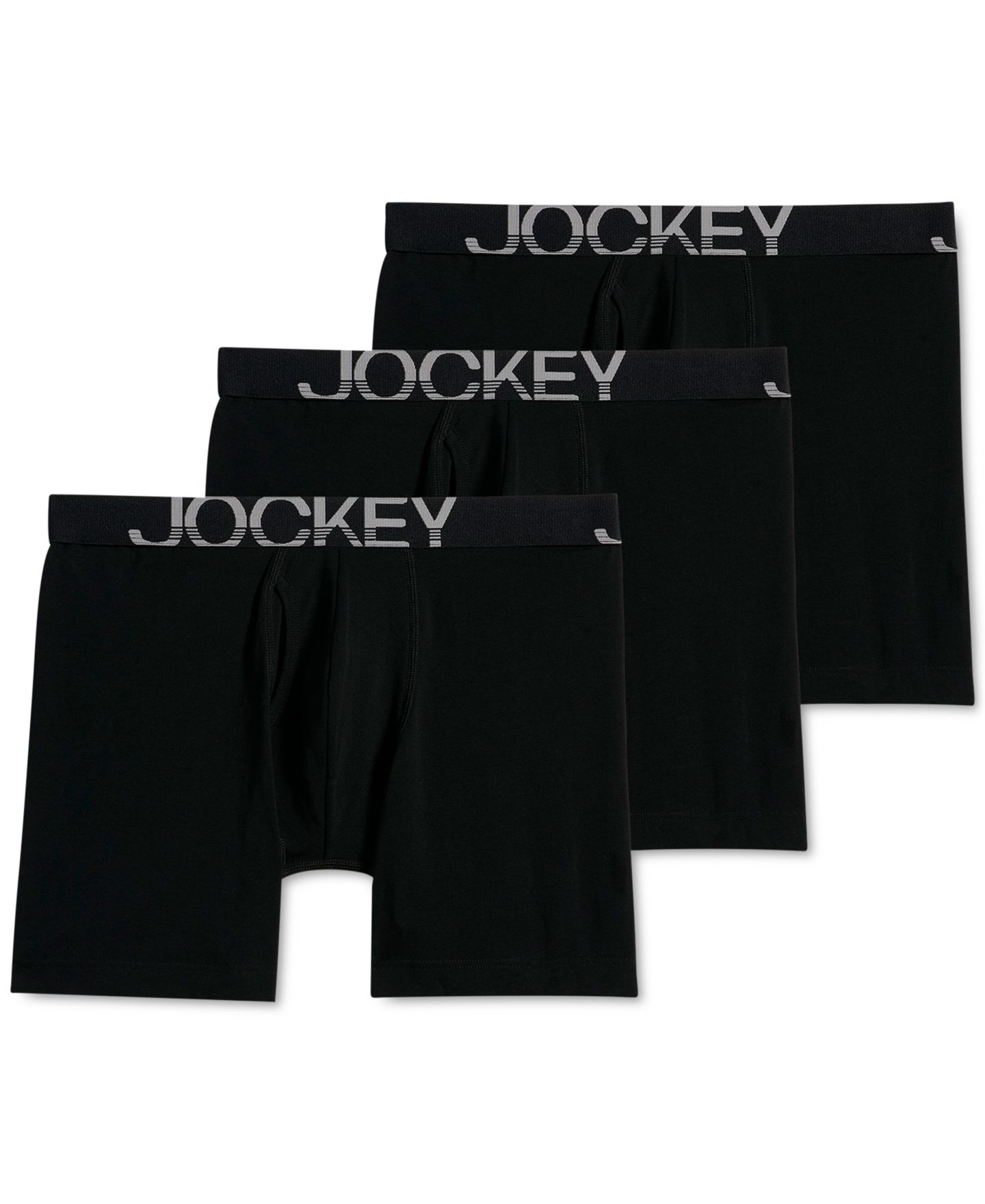 Трусы-боксеры ActiveStretch™ для мужчин, 3 шт. — Jockey, цвет: Чёрный — фото 1