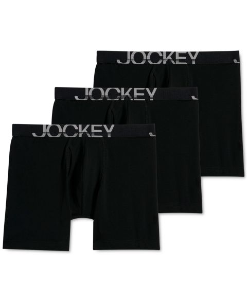 Трусы-боксеры ActiveStretch™ для мужчин, 3 шт. — Jockey, цвет: Чёрный