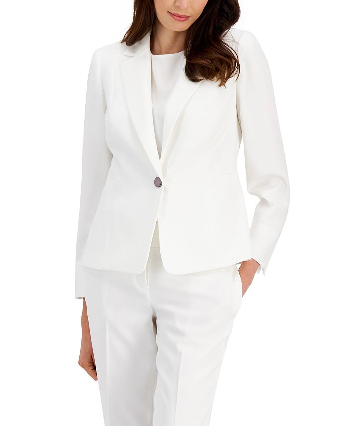 Le Suit Women's One-Button Slim-Fit Pantsuit, Regular and Petite