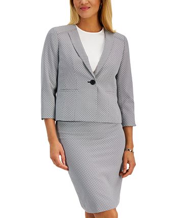 Le Suit Women's Textured 3/4-Sleeve Pencil Skirt Suit & Reviews - Wear ...