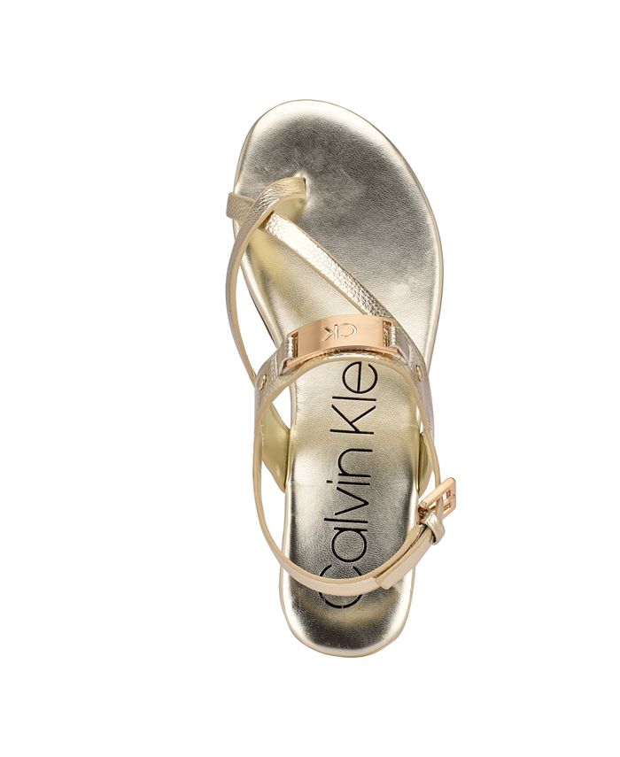 Calvin Klein Women's Sadra Ankle Strap Flat Sandals Macy's
