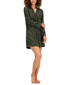 Women's Printed Point-Collar Chemise Nightgown, Created for Macy's