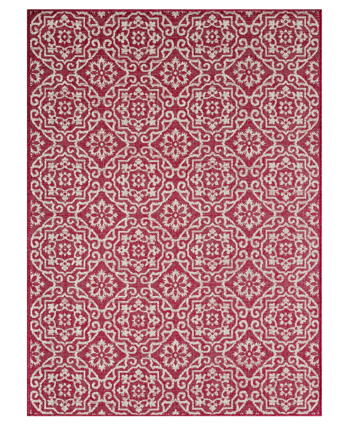 Nicole Miller Patio Country Danica 7'9" X 10'2" Outdoor Area Rug In Red