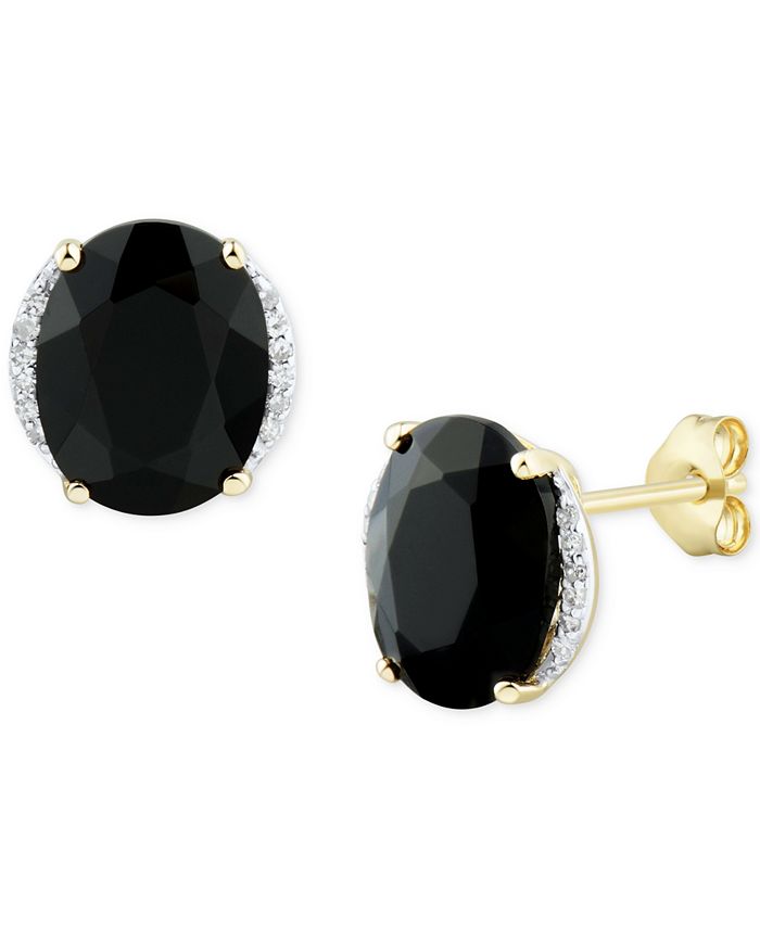 No-Poke 14K Onyx Earrings