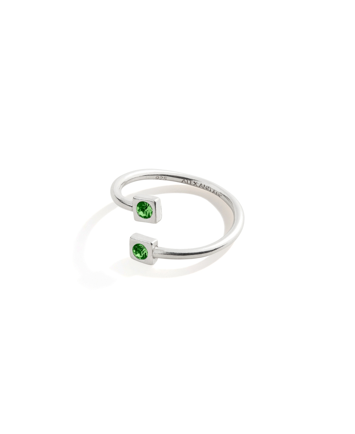 Alex And Ani Crystal Infusion Heart Ring In Green