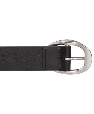 Women's Oval Center Bar Buckle Leather Belt