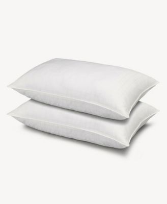 Overstuffed Gel Filled 100% Cotton Dobby -Box Shell Side/Back Sleeper Pillow - Set of Two - Standard