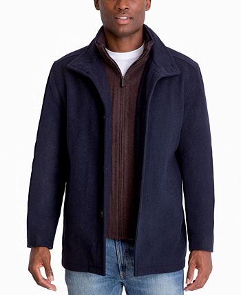 London Fog Men's Wool-Blend Layered Car Coat, Created for Macy's & Reviews  - Coats & Jackets - Men - Macy's
