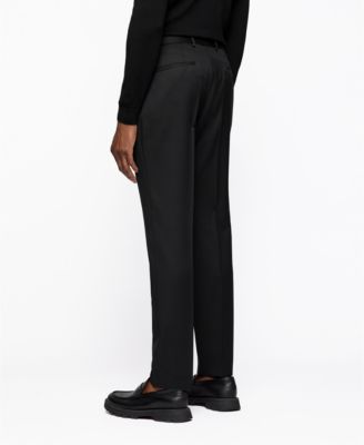 BOSS by Men's Virgin-Wool Serge Slim-Fit Pants
