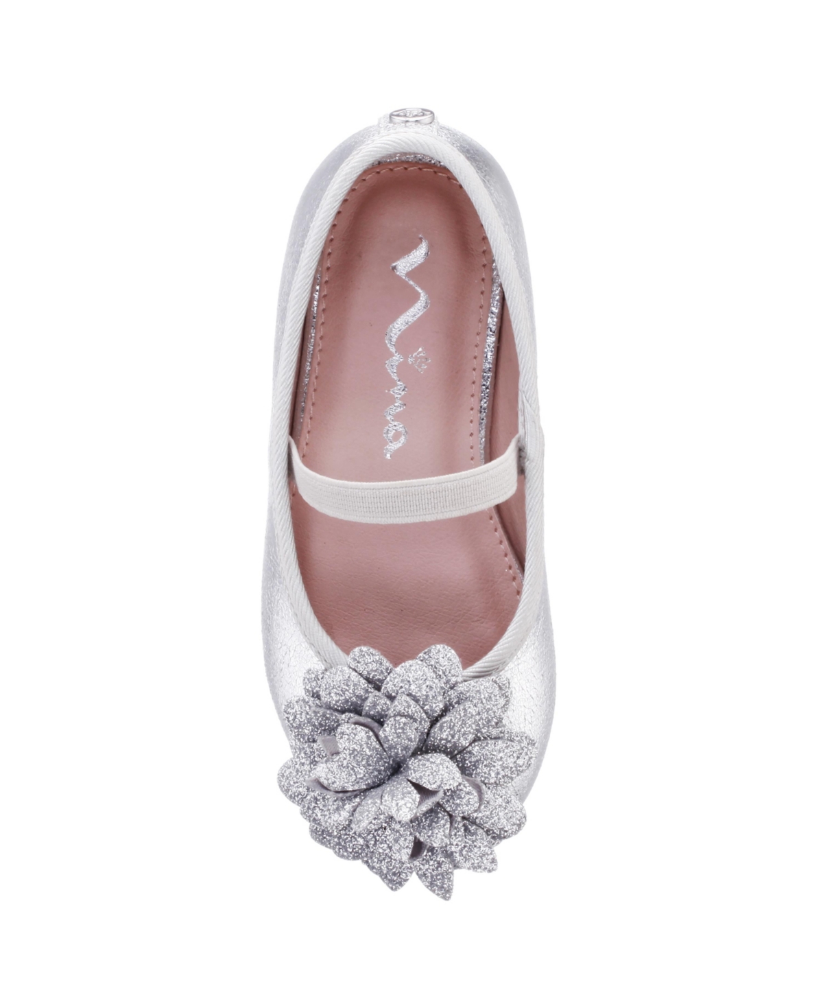 Nina Little Girls Ballet Flats - Silver-Tone Metallic