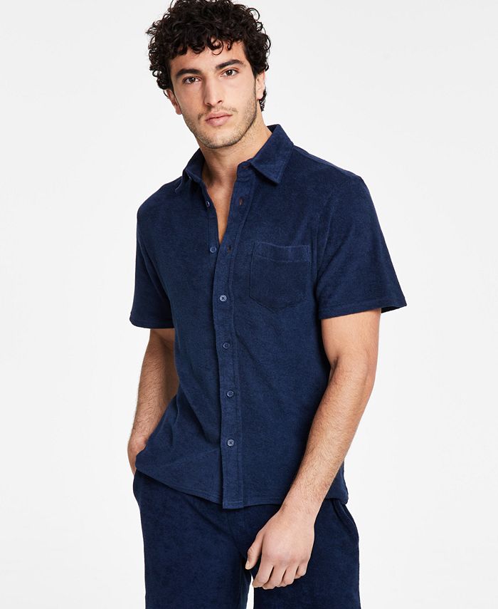 Sun + Stone Men's Towel French Terry Shirt, Created for Macy's