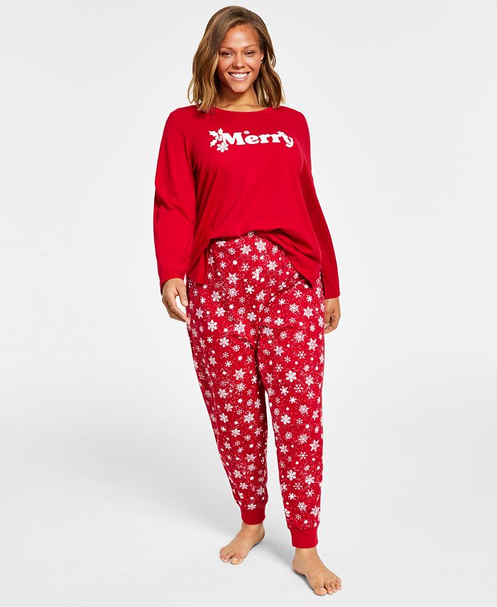 Family PJs Women's Holiday Pajama Set in Merry Snowflake – CheapUndies