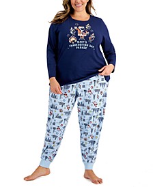 Matching Women's Plus Size Macy's Thanksgiving Day Parade Mix It Pajama Set, Created for Macy's