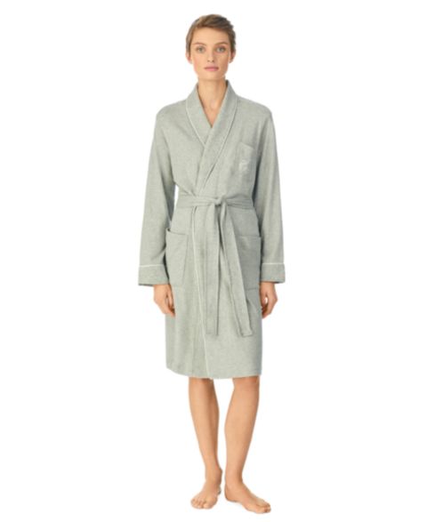 Халат Quilted Shawl Collar — Lauren Ralph Lauren, цвет: Меланжевый серый