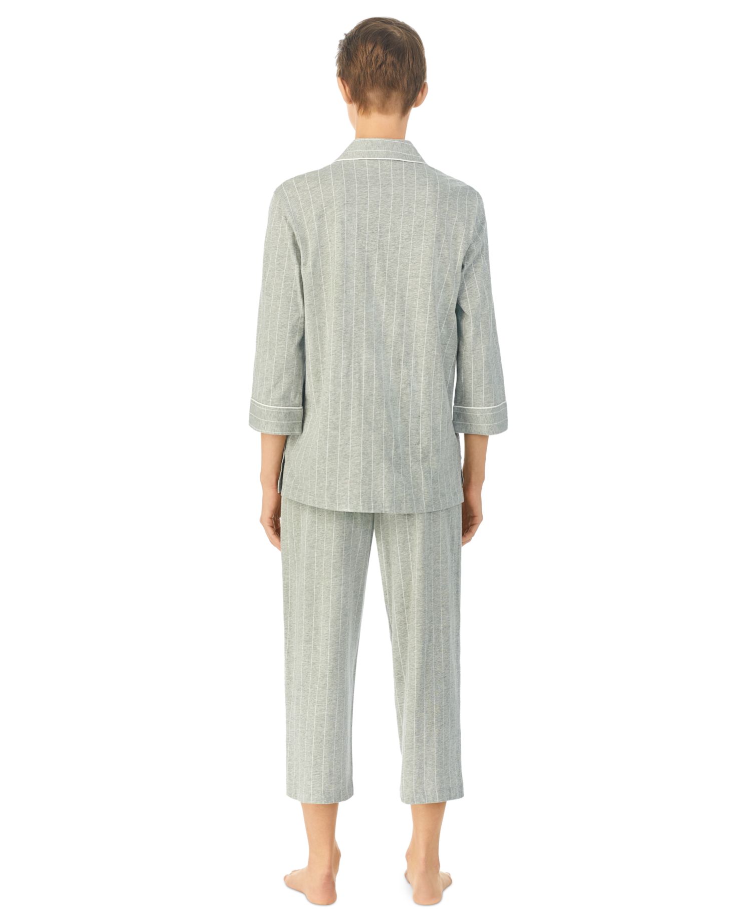 Plus Size Button-Front Top and Pants Pajama Set