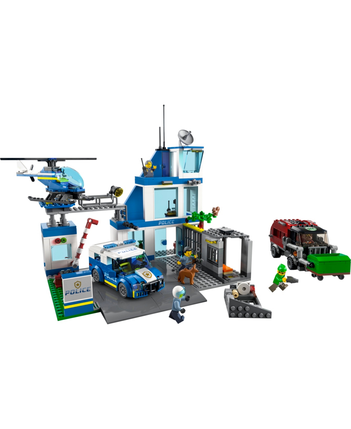 Shop Lego City 60316 Police Station Toy Building Set With Police And Crook Minifigures In Multiple