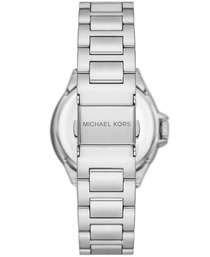 Michael Kors Women's Camille Three-Hand Stainless Steel Bracelet Watch ...