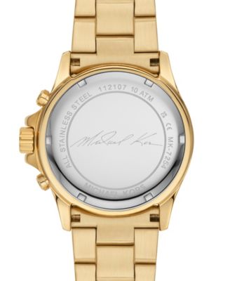 Michael Kors Women's Everest Chronograph Gold-Tone Stainless Steel ...