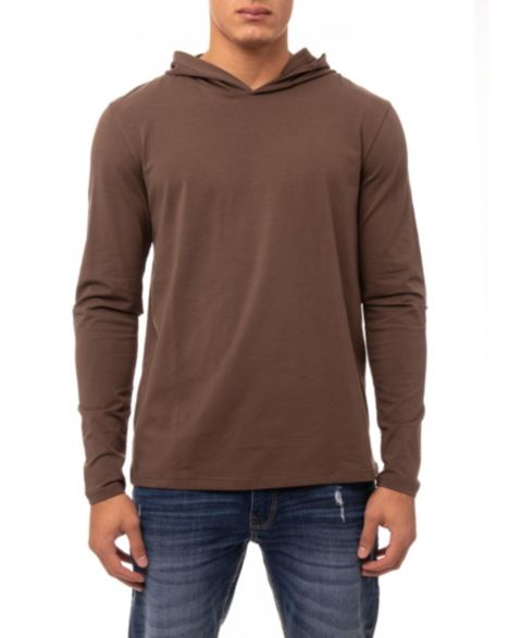 Мужская футболка XRAY Long Sleeve Hooded, цвет: Армейский зелёный