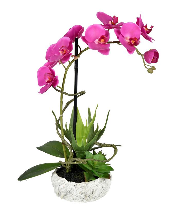 Vickerman 17" Artificial Potted Orchid Macy's