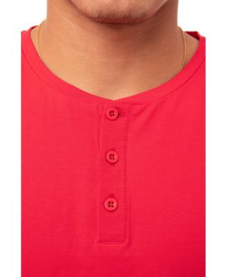 X RAY Men's Long Sleeve Henley T-Shirt