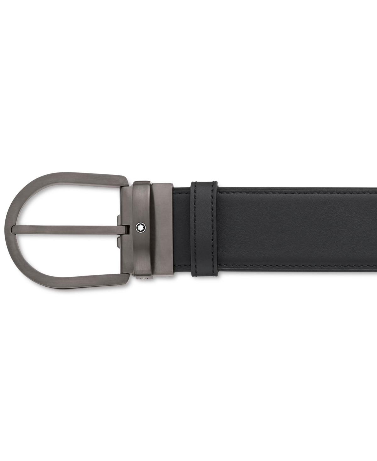 Montblanc Horseshoe Reversible Leather Belt In Black,brown