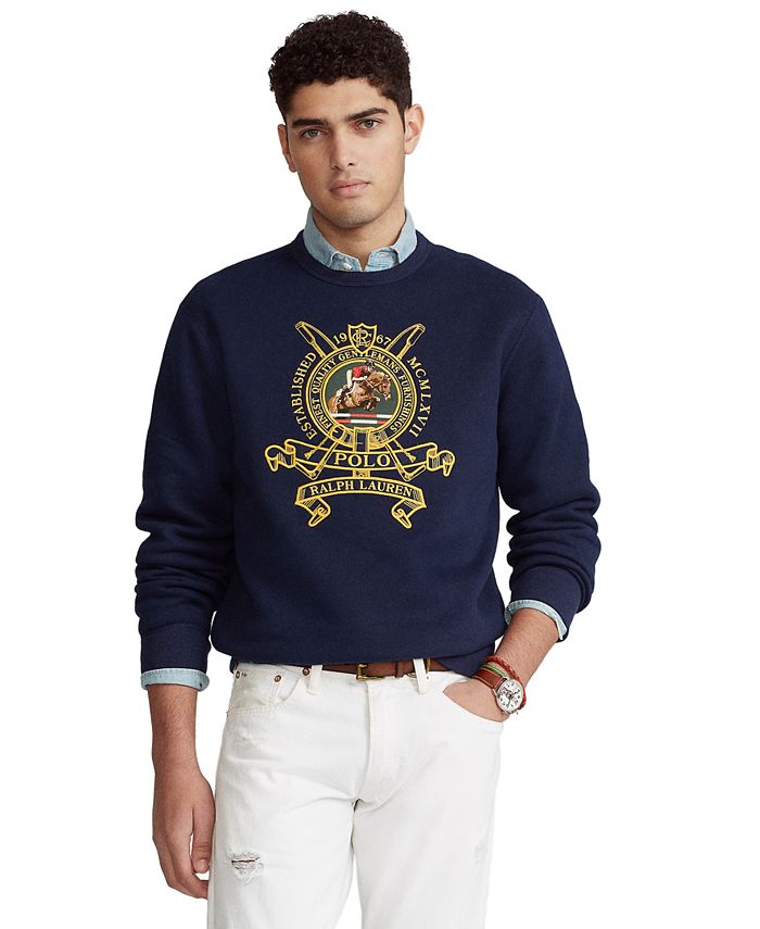 Polo Ralph Lauren Men's Embroidered Fleece Sweatshirt & Reviews - Hoodies &  Sweatshirts - Men - Macy's