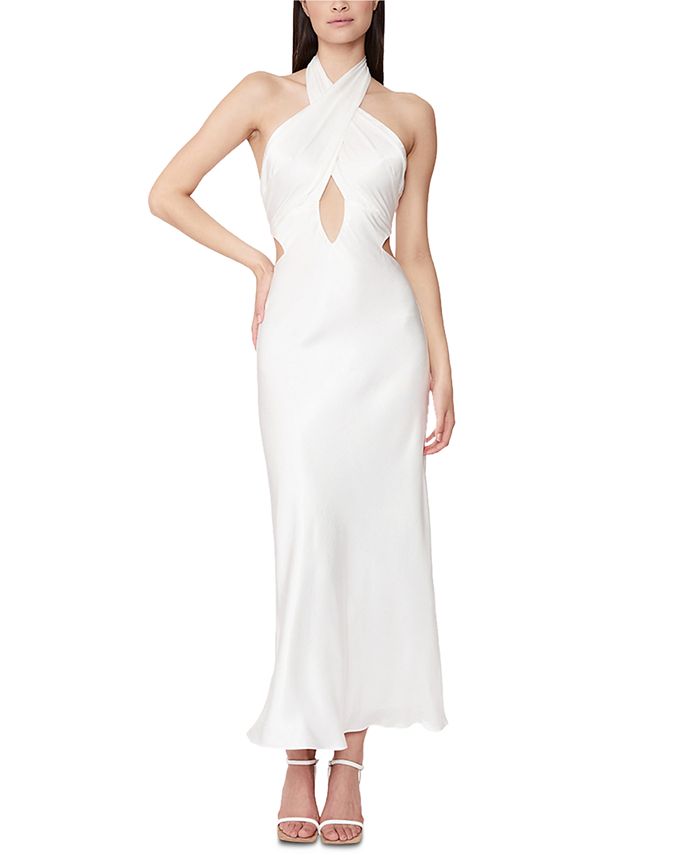 What Goes Around Bardot Silk Halter Maxi Dress?