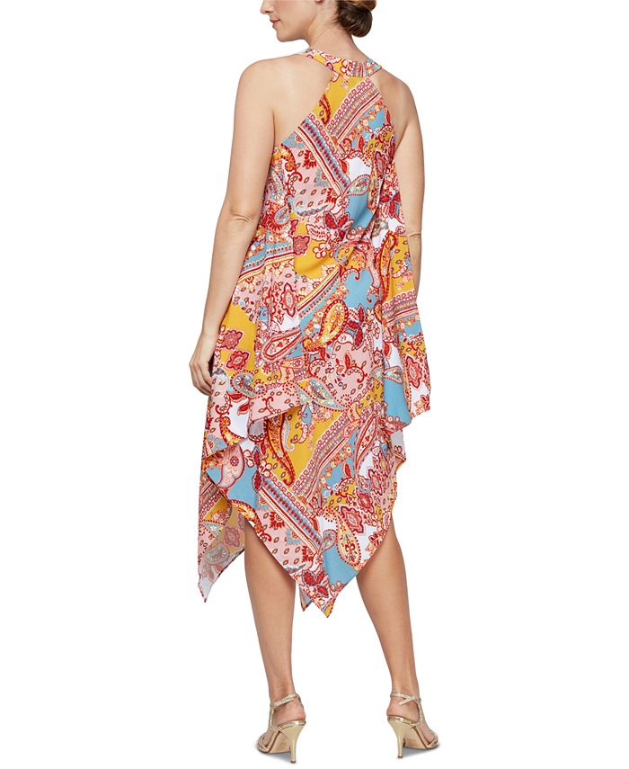 SL Fashions Women's Handkerchief-Hem Midi Dress - Macy's