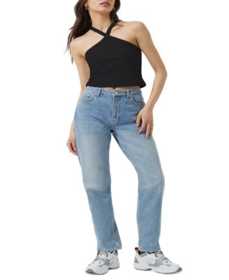 French Connection - Women's Cropped Halter Top