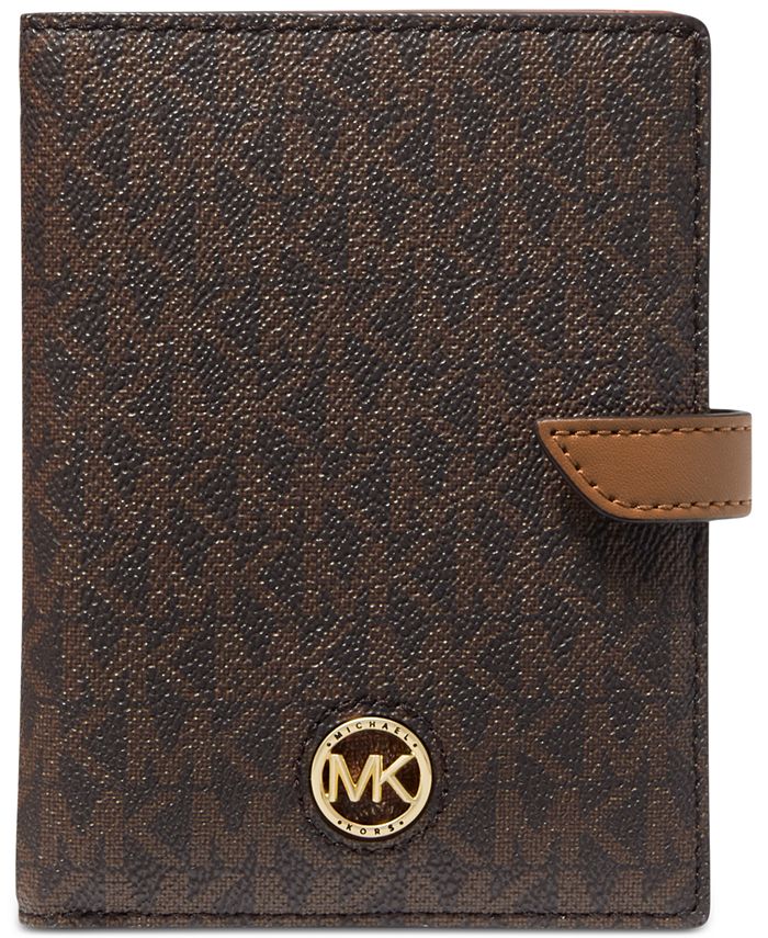 Michael Kors Logo Heritage Medium Tab Passport Wallet - Macy's