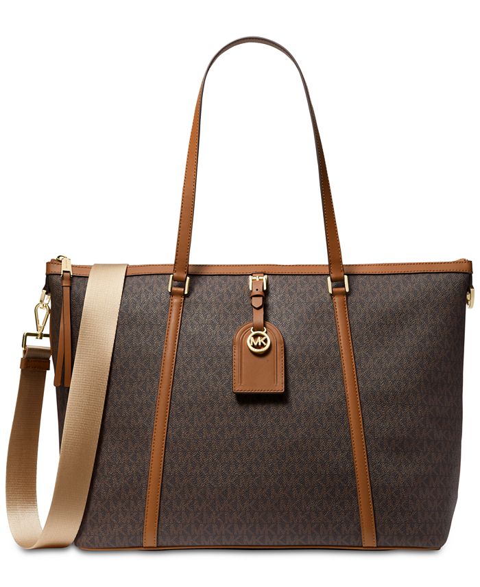 Michael Kors Signature Heritage Extra Large Travel Sleeve Tote & Reviews -  Handbags & Accessories - Macy's