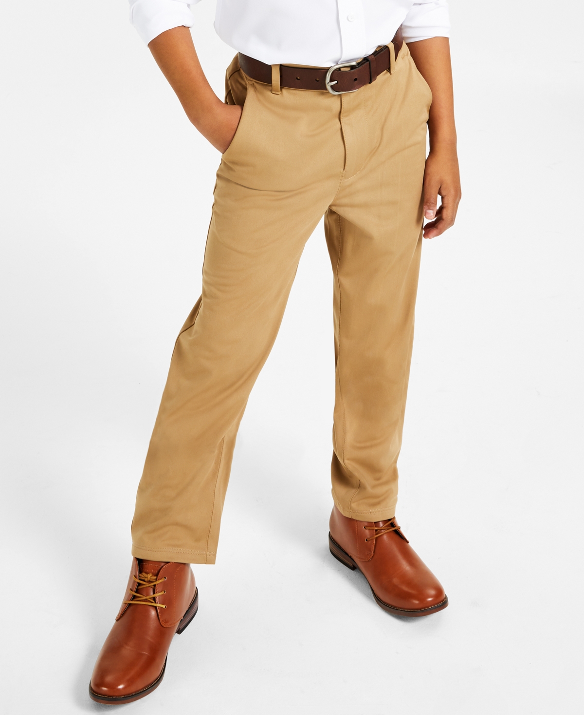 Nautica Big Boys Uniform Flat-Front Stretch Performance Pants